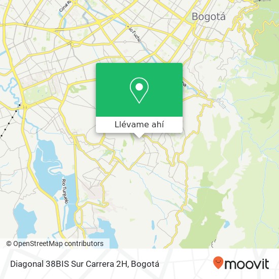 Mapa de Diagonal 38BIS Sur Carrera 2H