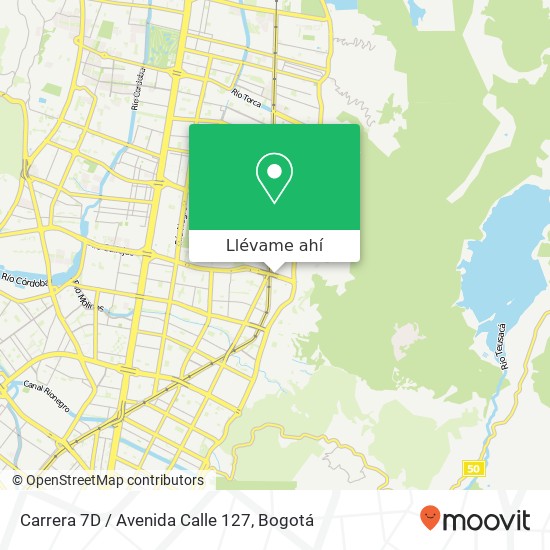 Mapa de Carrera 7D / Avenida Calle 127