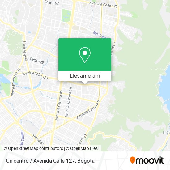 Mapa de Unicentro / Avenida Calle 127