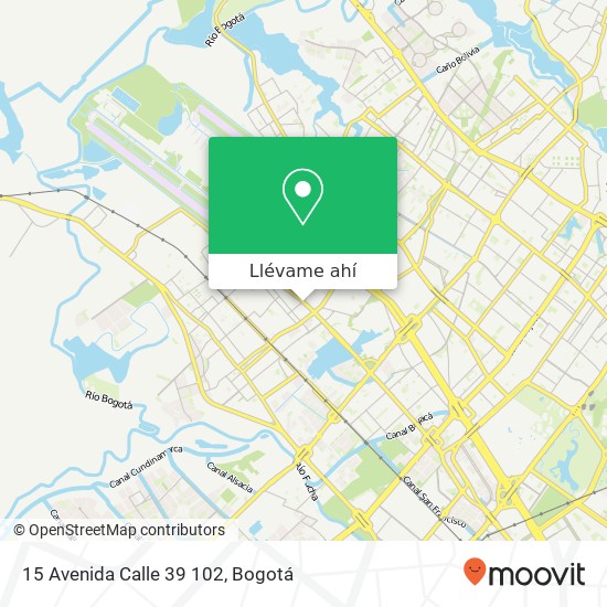 Mapa de 15 Avenida Calle 39 102