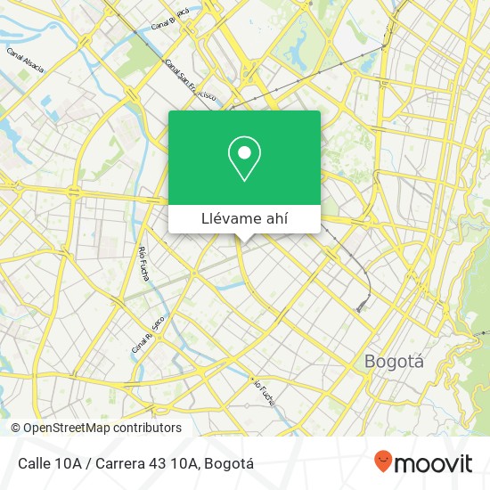 Mapa de Calle 10A / Carrera 43 10A