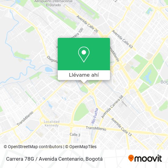 Mapa de Carrera 78G / Avenida Centenario