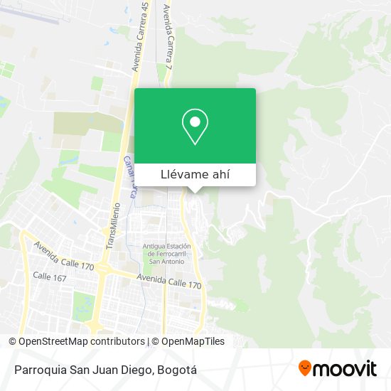 Mapa de Parroquia San Juan Diego