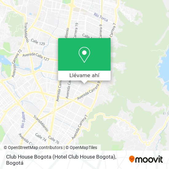Mapa de Club House Bogota