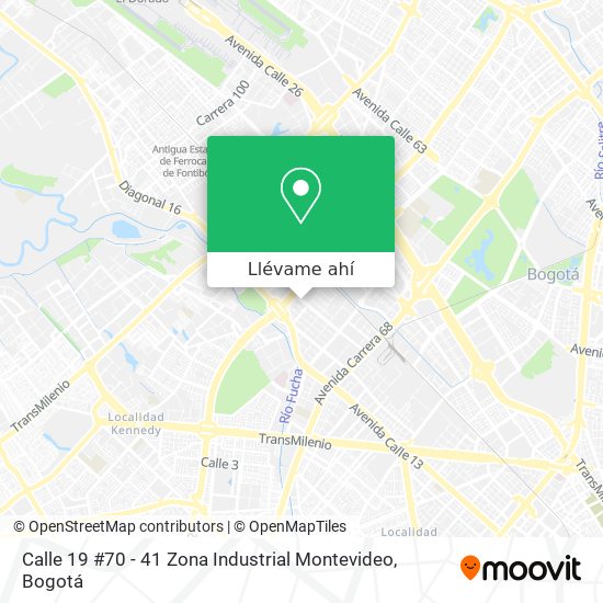 Mapa de Calle 19 #70 - 41 Zona Industrial Montevideo