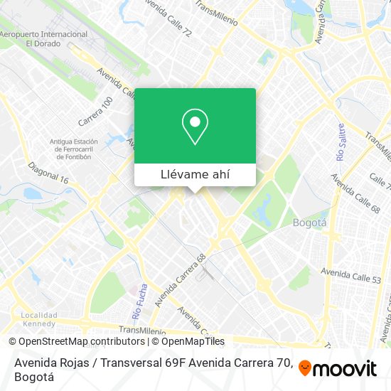 Mapa de Avenida Rojas / Transversal 69F Avenida Carrera 70