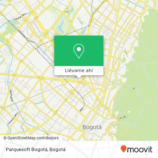 Mapa de Parquesoft Bogotá