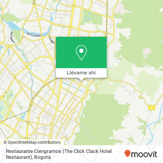 Mapa de Restaurante Ciengramos (The Click Clack Hotel Restaurant)