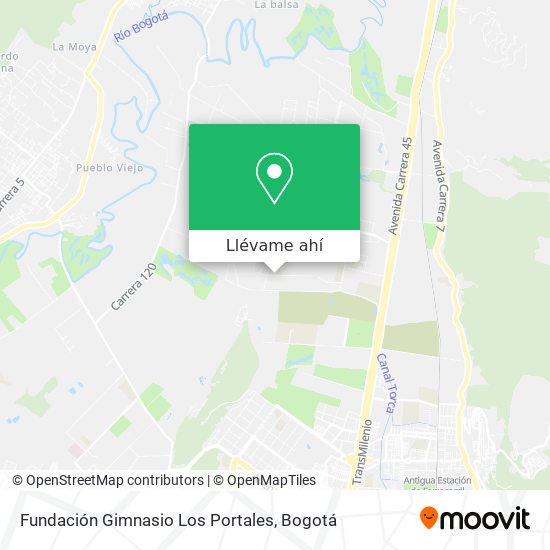 Mapa de Fundación Gimnasio Los Portales