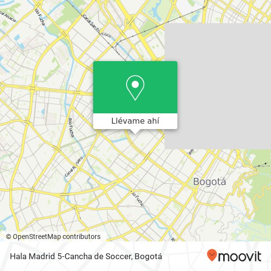 Mapa de Hala Madrid 5-Cancha de Soccer
