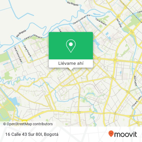 Mapa de 16 Calle 43 Sur 80I