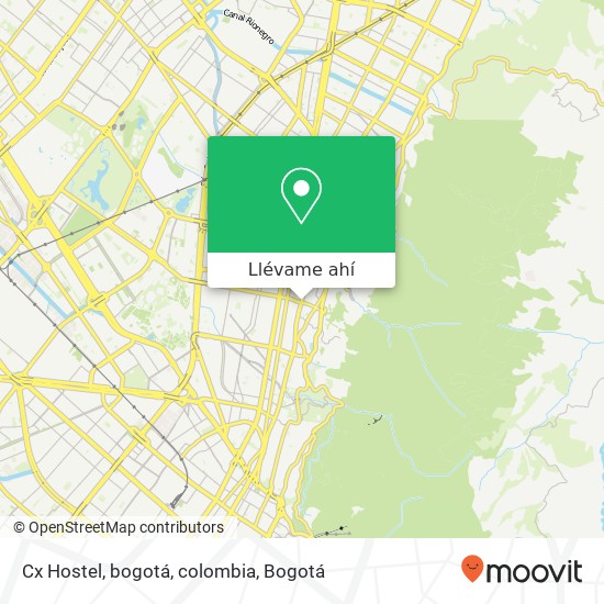 Mapa de Cx Hostel, bogotá, colombia