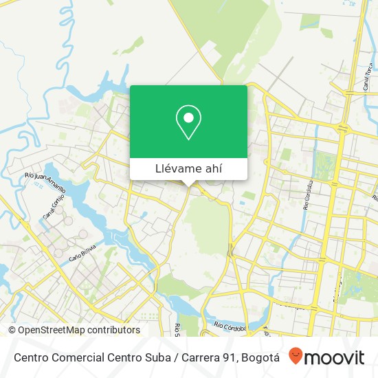 Mapa de Centro Comercial Centro Suba / Carrera 91