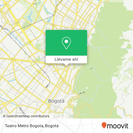 Mapa de Teatro Metro Bogota