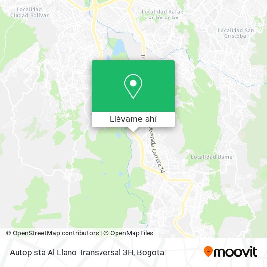 Mapa de Autopista Al Llano Transversal 3H