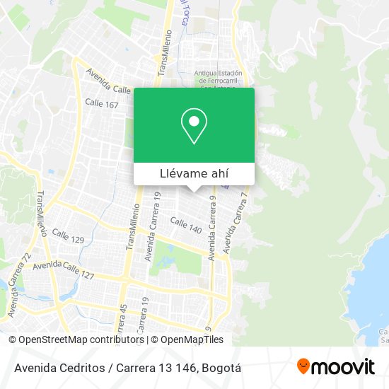 Mapa de Avenida Cedritos / Carrera 13 146