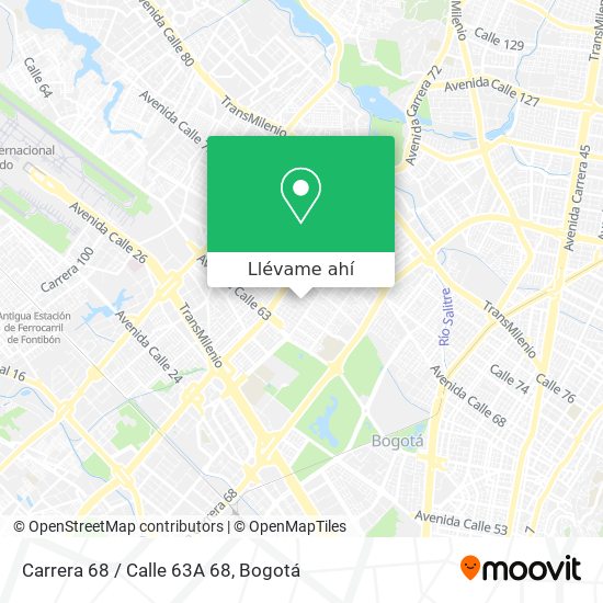 Mapa de Carrera 68 / Calle 63A 68