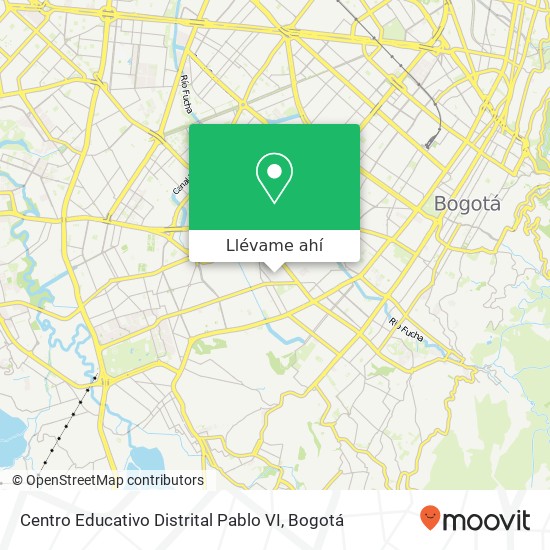 Mapa de Centro Educativo Distrital Pablo VI