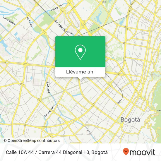 Mapa de Calle 10A 44 / Carrera 44 Diagonal 10