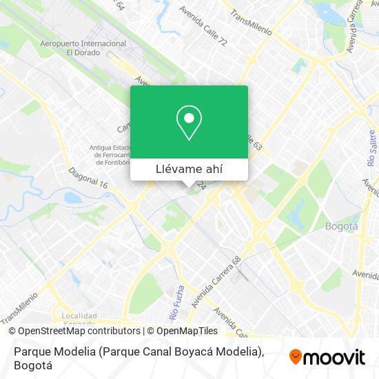 Mapa de Parque Modelia (Parque Canal Boyacá Modelia)