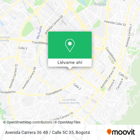 Mapa de Avenida Carrera 36 4B / Calle 5C 35