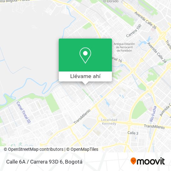 Mapa de Calle 6A / Carrera 93D 6