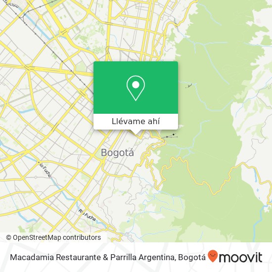 Mapa de Macadamia Restaurante & Parrilla Argentina
