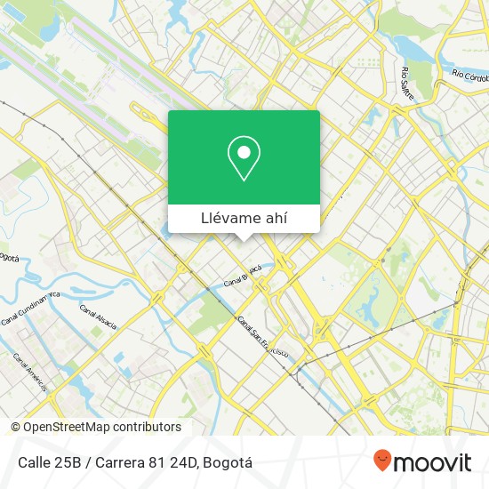 Mapa de Calle 25B / Carrera 81 24D