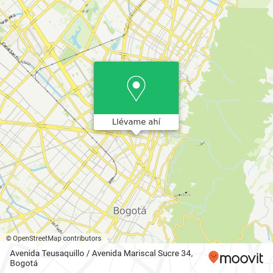 Mapa de Avenida Teusaquillo / Avenida Mariscal Sucre 34