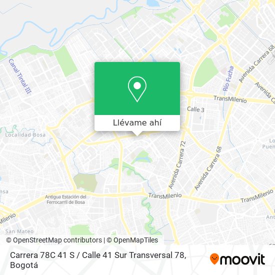 Mapa de Carrera 78C 41 S / Calle 41 Sur Transversal 78