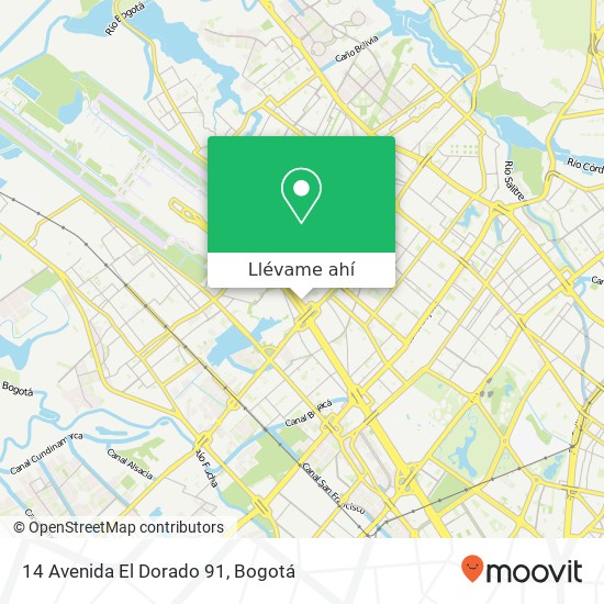 Mapa de 14 Avenida El Dorado 91