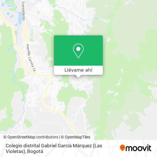 Mapa de Colegio distrital Gabriel García Márquez (Las Violetas)