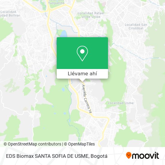 Mapa de EDS Biomax SANTA SOFIA DE USME