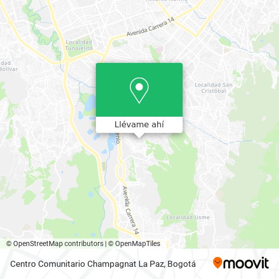 Mapa de Centro Comunitario Champagnat La Paz