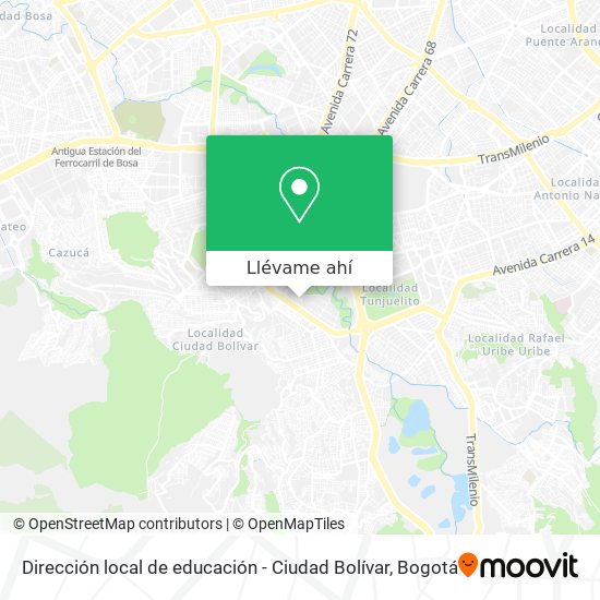 Mapa de Dirección local de educación - Ciudad Bolívar