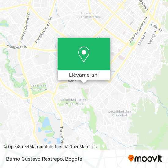 Mapa de Barrio Gustavo Restrepo