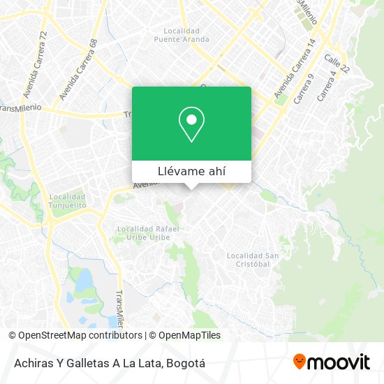 Mapa de Achiras Y Galletas A La Lata