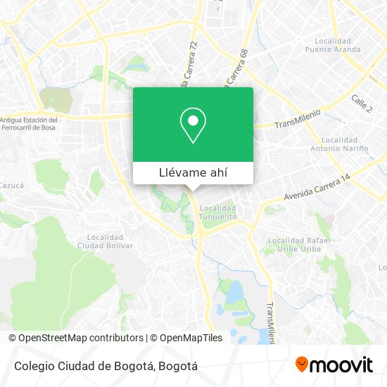 Mapa de Colegio Ciudad de Bogotá