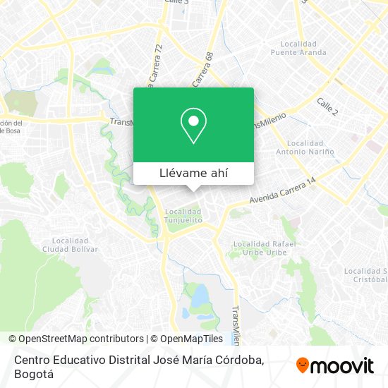 Mapa de Centro Educativo Distrital José María Córdoba