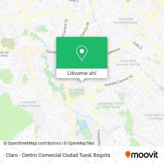 Mapa de Claro -	Centro Comercial Ciudad Tunal