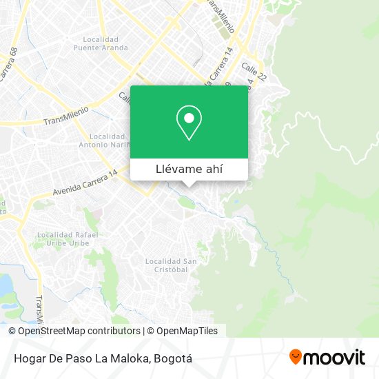 Mapa de Hogar De Paso La Maloka