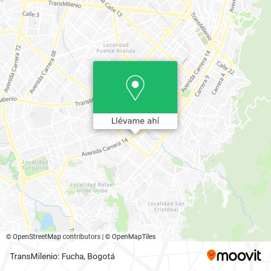 Mapa de TransMilenio: Fucha