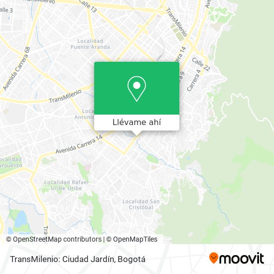 Mapa de TransMilenio: Ciudad Jardín
