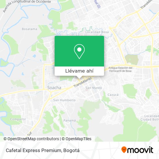 Mapa de Cafetal Express Premium