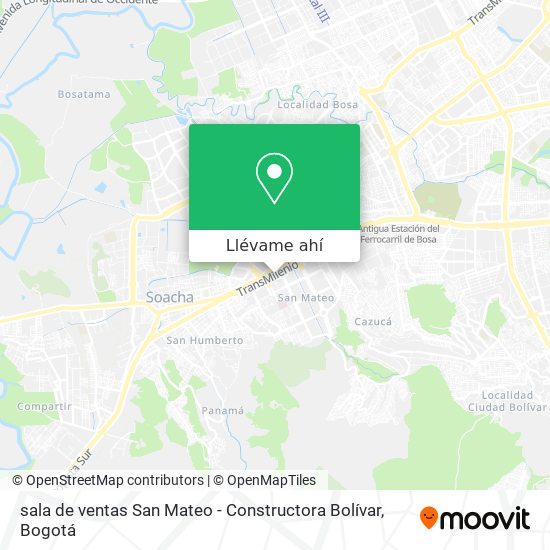Mapa de sala de ventas San Mateo - Constructora Bolívar