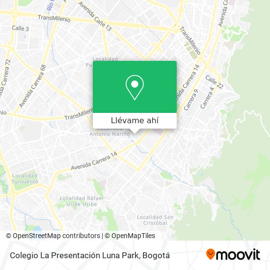 Mapa de Colegio La Presentación Luna Park