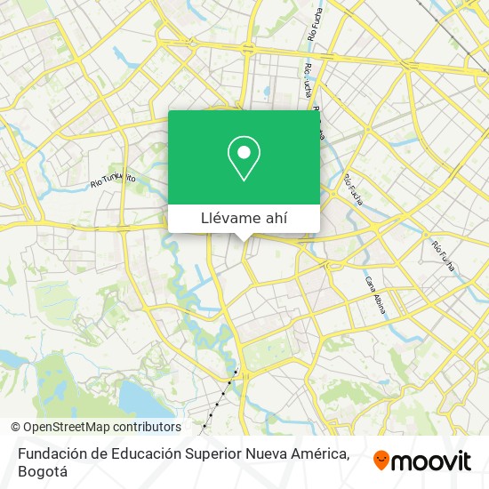 Mapa de Fundación de Educación Superior Nueva América