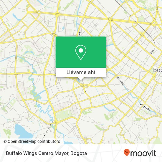 Mapa de Buffalo Wings Centro Mayor