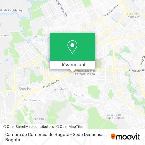 Mapa de Camara de Comercio de Bogotá - Sede Despensa