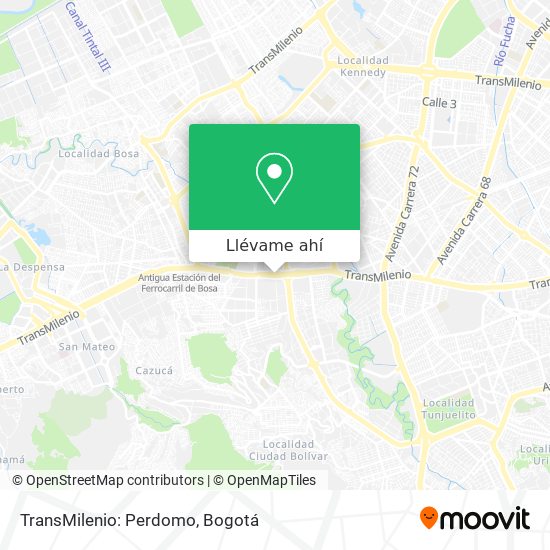 Mapa de TransMilenio: Perdomo